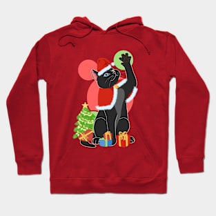 CHRISTMAS BLACK CAT Hoodie